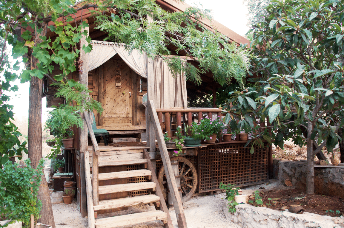 surrounded by nature and a well-tended garden ancient treehouse newly renovated