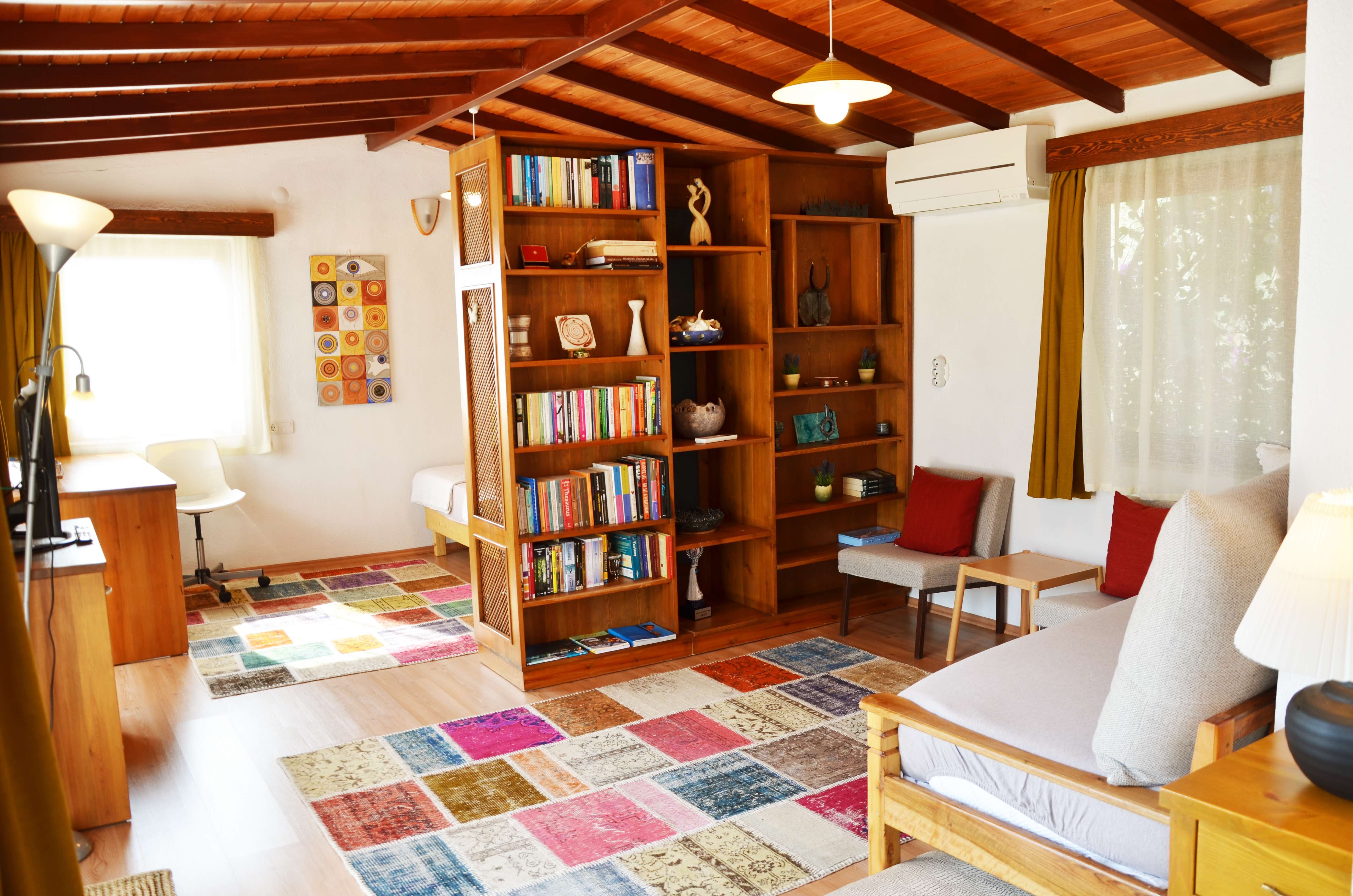books library living room